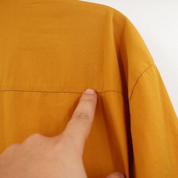 Lafayette 148 tunic shirt women's small short sleeve button up orange cotton - Picture 11 of 16